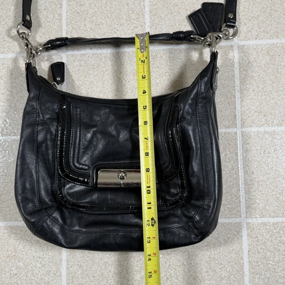 Vintage Y2K Coach Kristin Spectator Leather Hobo Shoulder Bag Crossbody Black